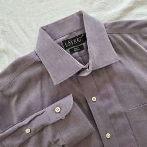 Lauren Ralph Lauren Purple Button Up Dress Shirt 16.5 34/35
